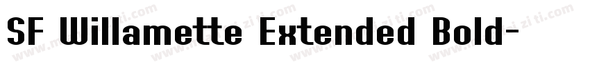 SF Willamette Extended Bold字体转换
